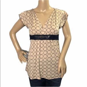 Sugar Tart Vneck Empire Waist Belted Top S